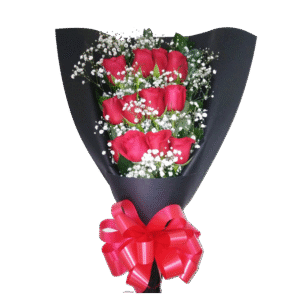 Bouquet de mano rosas rojas x12