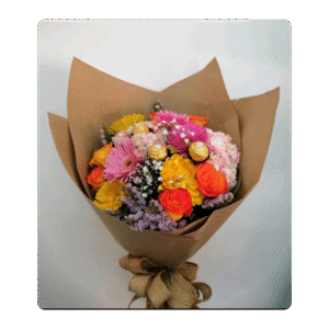 Arreglo de mano redondo tropical