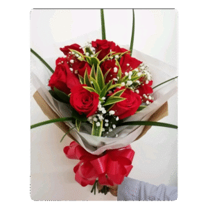 Ramo redondo en Rosas rojas y canción de la India