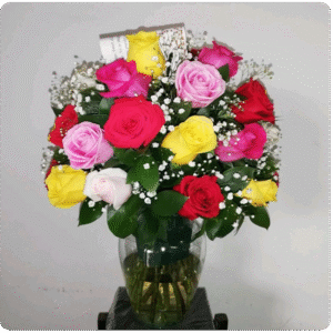 Topiario de Rosas con base de Jarrón