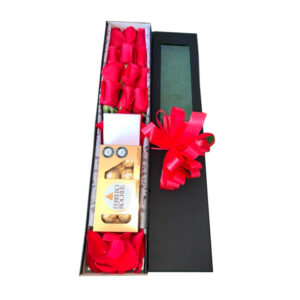 Topiario 12 unidades de rosas y chocolate Ferrero Rochet