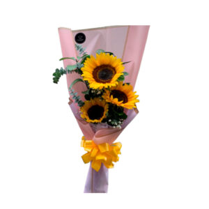 Bouquet de mano, de 3 girasoles